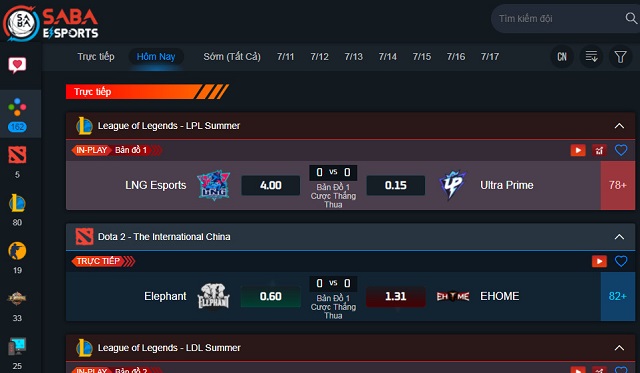 Giao diện đặt cược Esport tại nhà cái Giao diện đặt cược Esport tại nhà cái