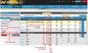 Giao diện hướng dẫn chơi cá độ bóng đá ở nhà cái