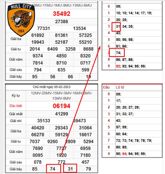 bắt lô kép ở giải 7