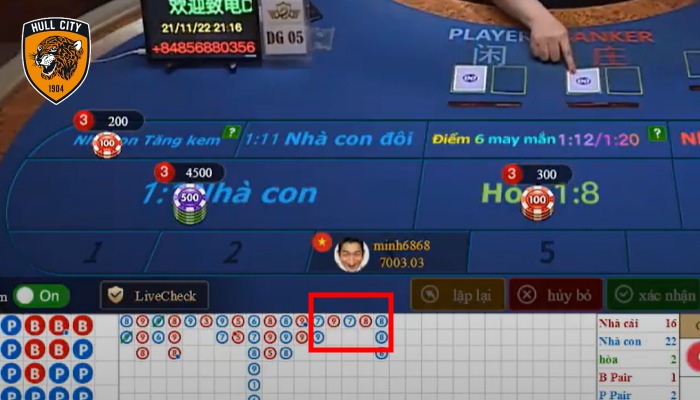 các loại cầu trong baccarat