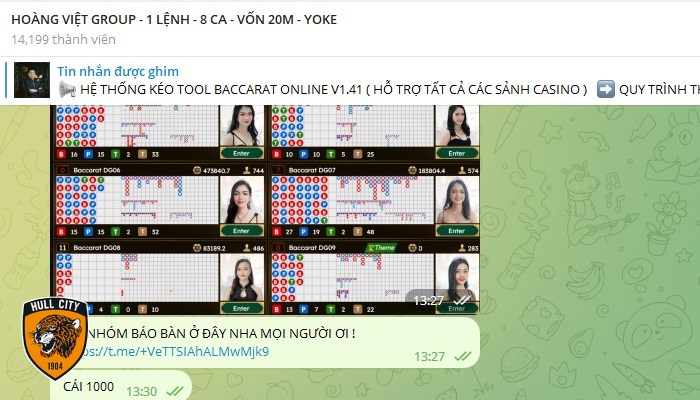 các nhóm kéo baccarat