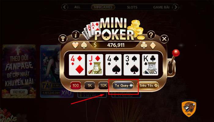 cách nổ hũ mini poker